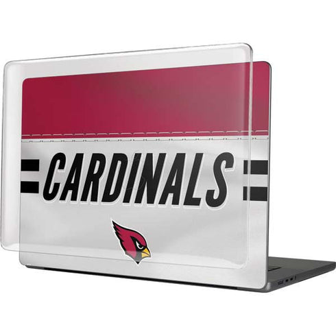 NFL Arizona Cardinals White Striped MacBook Pro 16in (2021-25) Case plus Skin