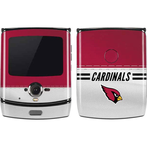 NFL Arizona Cardinals White Striped Motorola RAZR Skin