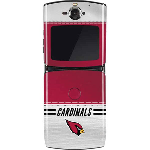 NFL Arizona Cardinals White Striped Motorola RAZR Skin