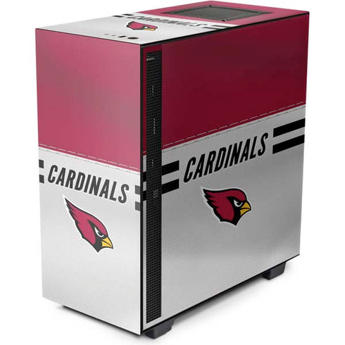 NFL Arizona Cardinals White Striped NZXT H510 Compact ATX Mid-Tower Case Skin