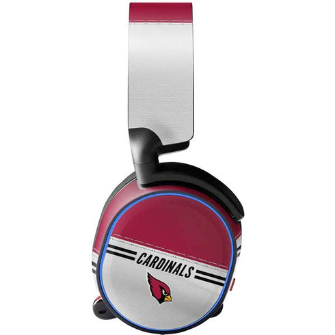 NFL Arizona Cardinals White Striped SteelSeries Arctis 5 Skin