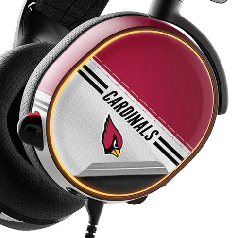NFL Arizona Cardinals White Striped SteelSeries Arctis 5 Skin