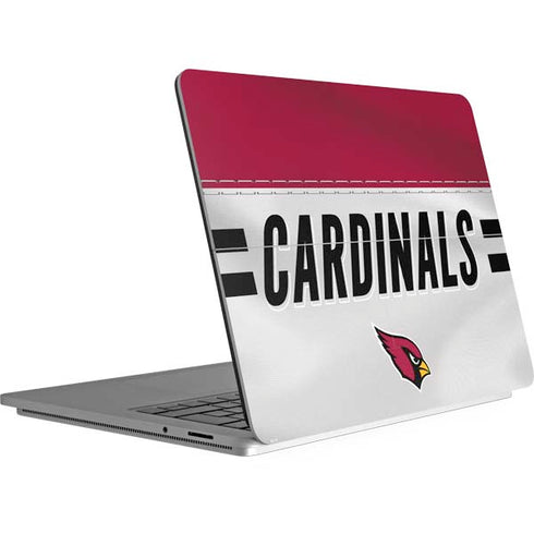 NFL Arizona Cardinals White Striped Surface Laptop Studio Skin