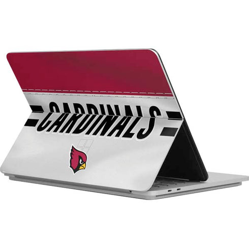 NFL Arizona Cardinals White Striped Surface Laptop Studio Skin