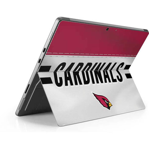 NFL Arizona Cardinals White Striped Surface Pro 8 Skin