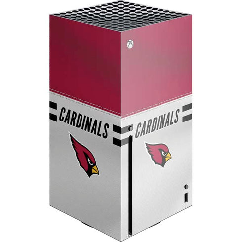 NFL Arizona Cardinals White Striped Xbox Series X Console Skin