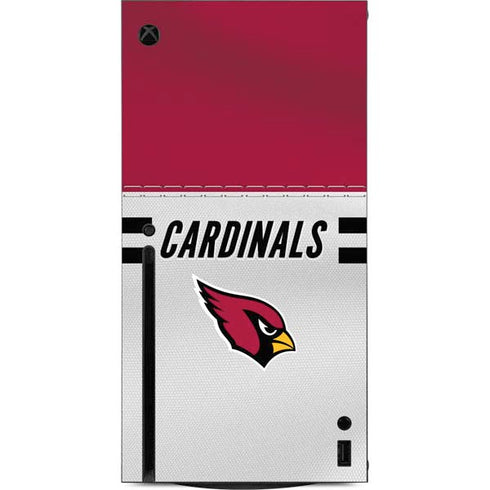 NFL Arizona Cardinals White Striped Xbox Series X Console Skin