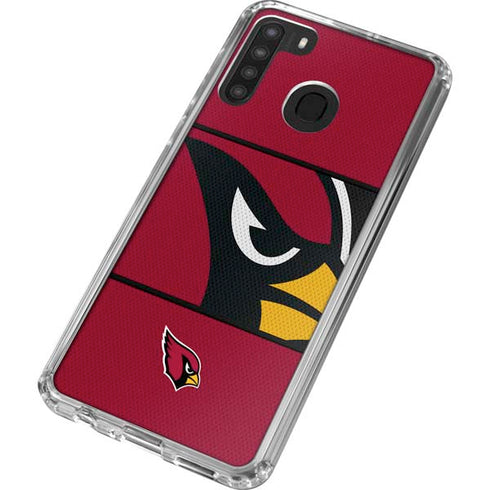 NFL Arizona Cardinals Zone Block Galaxy A21 Clear Case