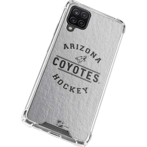 NHL Arizona Coyotes Black Text Galaxy A12 Clear Case