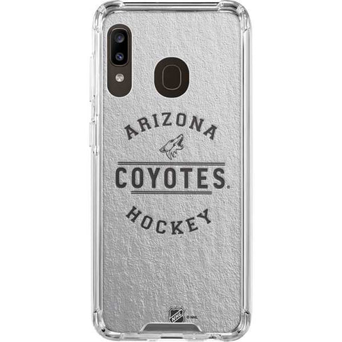 NHL Arizona Coyotes Black Text Galaxy A30 Clear Case
