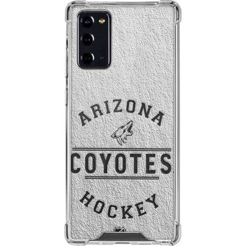 NHL Arizona Coyotes Black Text Galaxy Note20 5G Clear Case