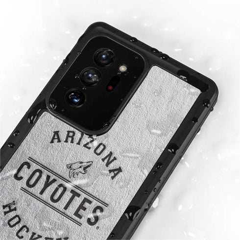 NHL Arizona Coyotes Black Text Galaxy Note20 Ultra 5G Waterproof Case