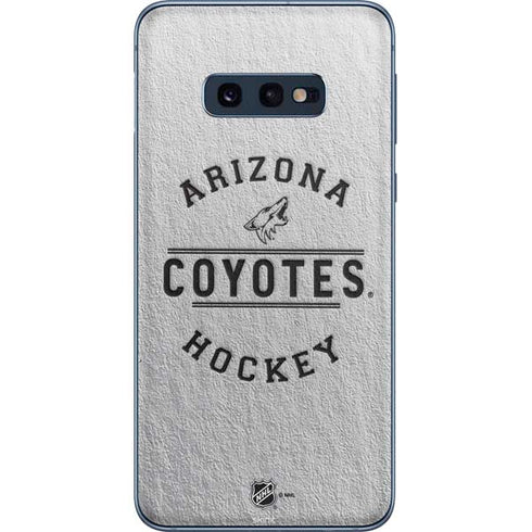 NHL Arizona Coyotes Black Text Galaxy S10e Skin