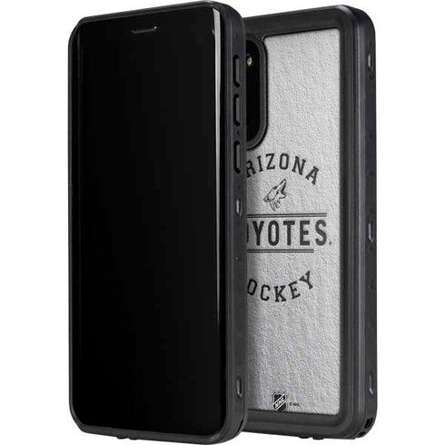 NHL Arizona Coyotes Black Text Galaxy S20 Waterproof Case