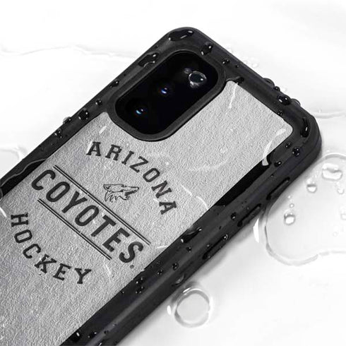 NHL Arizona Coyotes Black Text Galaxy S20 Waterproof Case