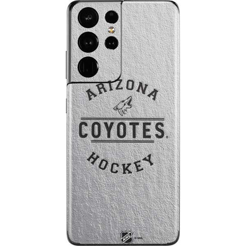 NHL Arizona Coyotes Black Text Galaxy S21 Ultra 5G Skin