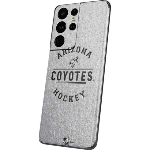 NHL Arizona Coyotes Black Text Galaxy S21 Ultra 5G Skin