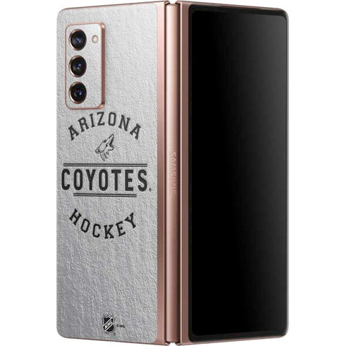 NHL Arizona Coyotes Black Text Galaxy Z Fold2 5G Skin
