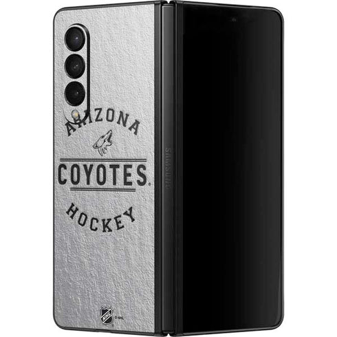 NHL Arizona Coyotes Black Text Galaxy Z Fold3 5G Skin