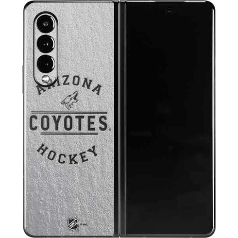 NHL Arizona Coyotes Black Text Galaxy Z Fold3 5G Skin