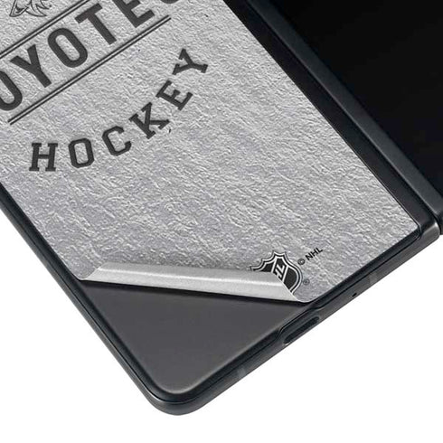 NHL Arizona Coyotes Black Text Galaxy Z Fold3 5G Skin