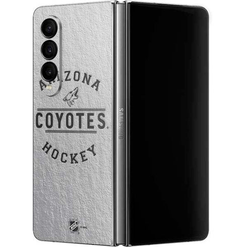 NHL Arizona Coyotes Black Text Galaxy Z Fold4 5G Skin