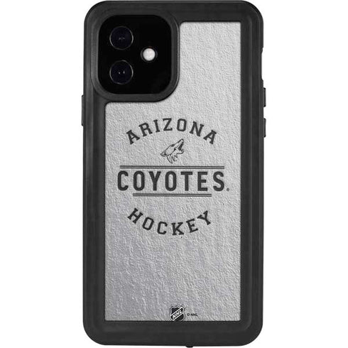 NHL Arizona Coyotes Black Text iPhone 12 Waterproof Case