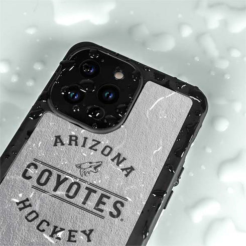 NHL Arizona Coyotes Black Text iPhone 14 Pro Max Waterproof Case