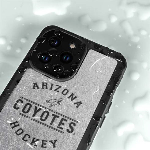 NHL Arizona Coyotes Black Text iPhone 14 Pro Waterproof Case
