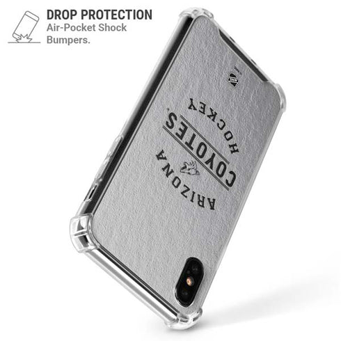 NHL Arizona Coyotes Black Text iPhone XS Max Clear Case