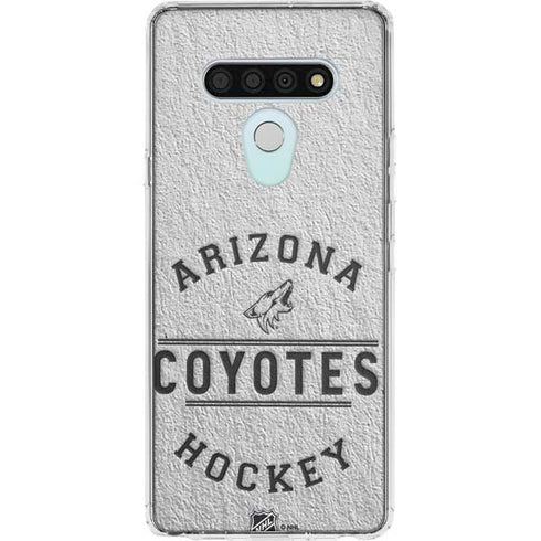 NHL Arizona Coyotes Black Text LG Stylo 6 Clear Case