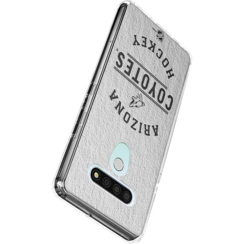 NHL Arizona Coyotes Black Text LG Stylo 6 Clear Case