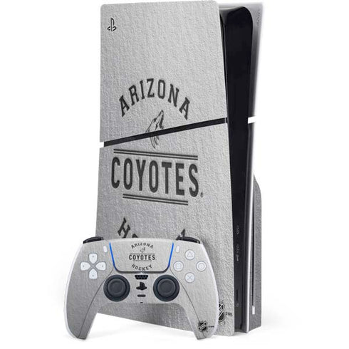 NHL Arizona Coyotes Black Text PS5 Slim Disk Bundle Skin