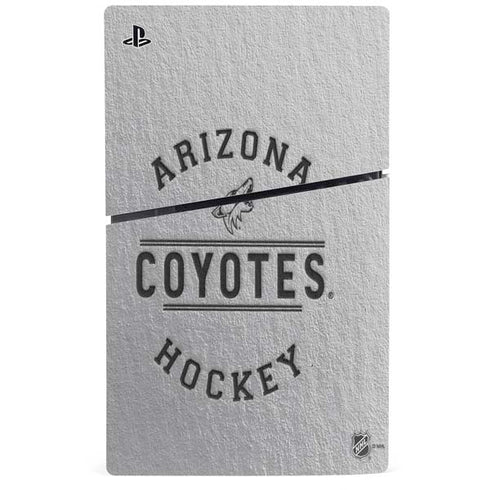 NHL Arizona Coyotes Black Text PS5 Slim Disk Console Skin