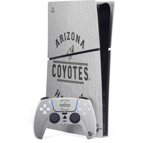 NHL Arizona Coyotes Black Text PS5 Slim Digital Edition Console Skin