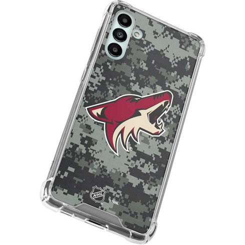 NHL Arizona Coyotes Camo Galaxy A13 5G Clear Case