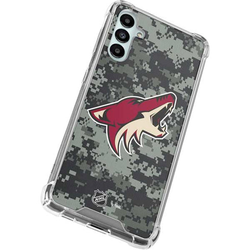 NHL Arizona Coyotes Camo Galaxy A14 5G Clear Case