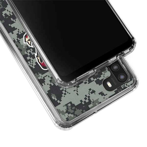 NHL Arizona Coyotes Camo Galaxy A21 Clear Case