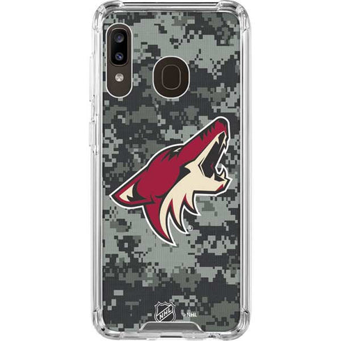 NHL Arizona Coyotes Camo Galaxy A30 Clear Case