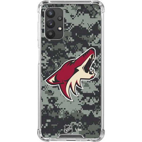NHL Arizona Coyotes Camo Galaxy A32 5G Clear Case