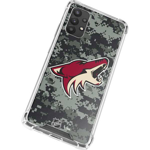 NHL Arizona Coyotes Camo Galaxy A32 5G Clear Case