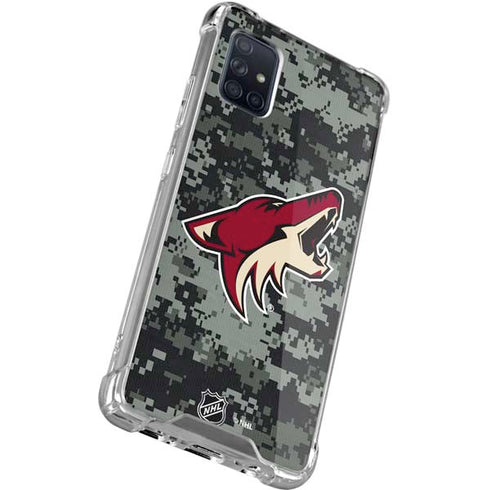 NHL Arizona Coyotes Camo Galaxy A71 5G Clear Case