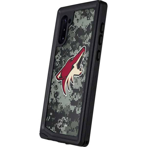 NHL Arizona Coyotes Camo Galaxy Note 10 Waterproof Case
