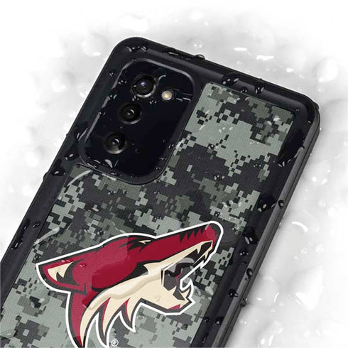 NHL Arizona Coyotes Camo Galaxy Note20 5G Waterproof Case