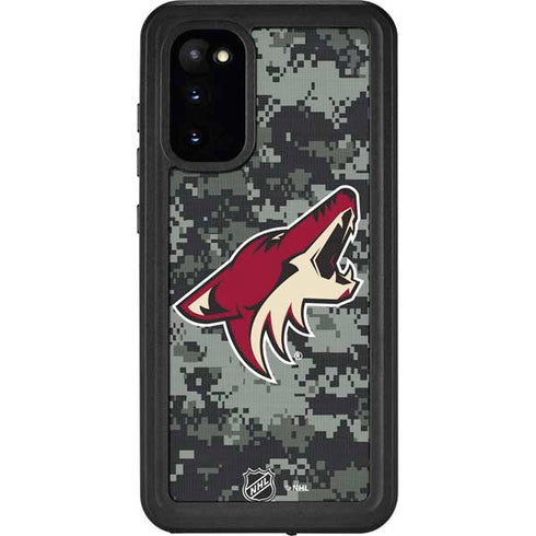 NHL Arizona Coyotes Camo Galaxy S20 Waterproof Case