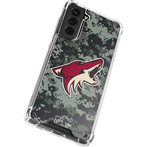 NHL Arizona Coyotes Camo Galaxy S21 5G Clear Case