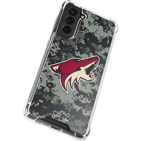 NHL Arizona Coyotes Camo Galaxy S21 FE Clear Case
