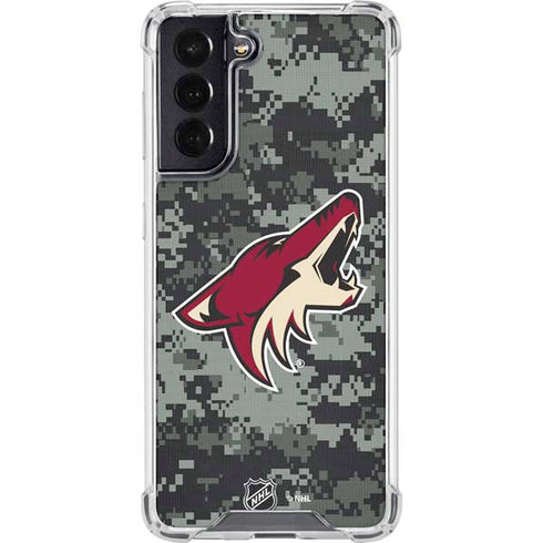 NHL Arizona Coyotes Camo Galaxy S22 Clear Case