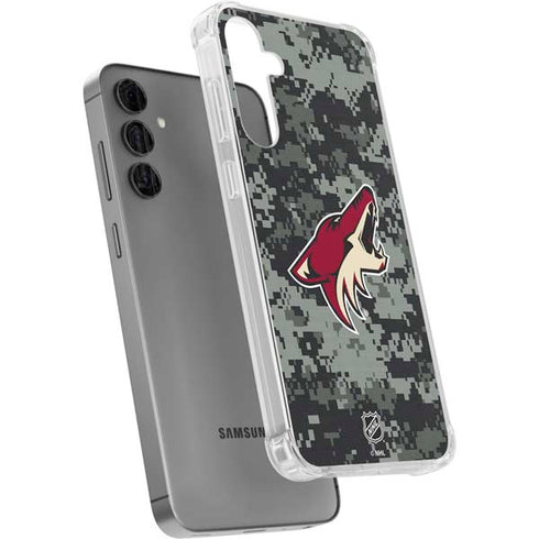 NHL Arizona Coyotes Camo Galaxy S24 Plus Clear Case