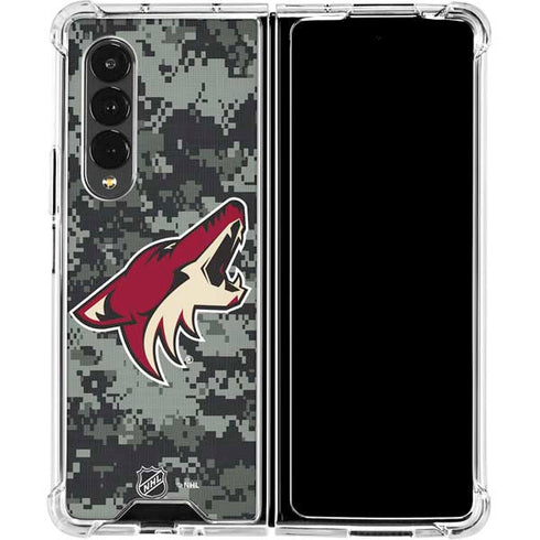 NHL Arizona Coyotes Camo Galaxy Z Fold4 5G Clear Case